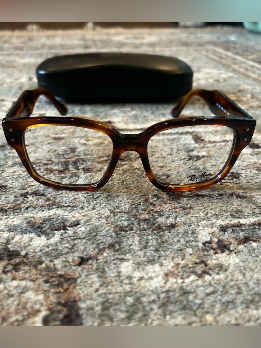Ray-Ban Men’s Tortoiseshell Optical Glasses - Brown/Amber Frame